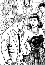 Girl and a sales clerk