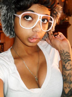 Black babe self shots