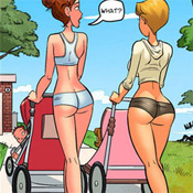 Xxx pics of lusty cartoon schollgirls in tight unoform teasing at school.