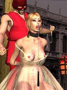 Bald dude fucking sexy teen girl with pink hair in the forest in dirty 3d porn toon