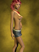 Exotic kumi indulging her passion in a skin-tight latex