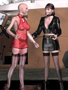 Two hot 3d babes caught having fun behind bars