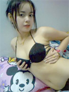 Beautiful asian woman strips and then fucks and sucks