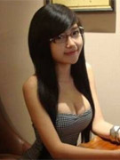 Asian babe rubbing her crack