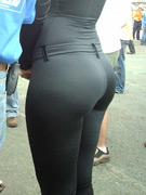 Sporty blond honey with a round ass
