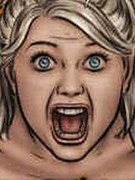 Lustful cartoon mistress in latex enjoys watching her girl slaves suffering when getting tortured and fucked badly