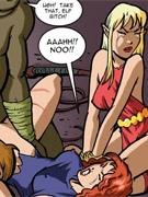 Big boobeis toon stunner can't believe their naked apple butts being spanked rough.