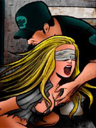 Now, bitch, fuck her hard with this and lick her clit 'til she screams!!!