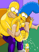 Busty cartoon chick with huge tits gets captured and pussy drilled by perverted guy.