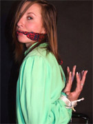Sabina tied and gagged in pantyhose