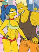 Lustful lois giving cool handjob to two men at a time in the coolest cartoon porn