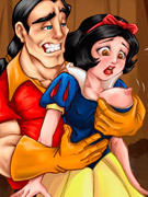 Two busty white toon nymphs in sexy lingerie gets gang banged by black slave guys.