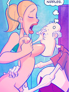 Busty toon chicks masturbating in bathroom while dreaming about huge black cocks.
