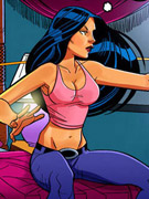 Cartoon interracial pics of blonde stunner gets doublepentrated by huge black peckers.