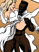 Tarzan fucking jane in all possible ways and cums on her hand.