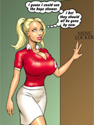 Sexy lingerie dressed cartoon chicks enjoying throbbing black cocks everywhere.