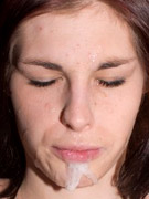 Tattooed teen whore in sexy panty takes awesome facial cum after hard fucking