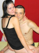 Cute cock swallower sucks and chokes on jizz