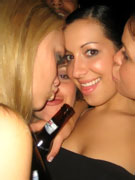 Gorgeous teen babes with huge tits showing their tallents at frat party
