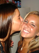 Good girls gone wild at party with drinking and kissing games