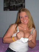 Girl with ponytail is drunk and masturbating
