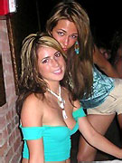Xxx pics offour drunk babes in bikinies teasing naked guy poolside.