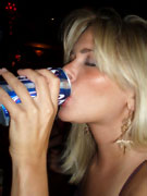 Drunk partygoers having outrageous sex inside of a publicbar