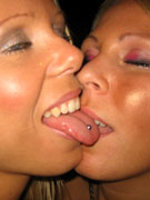 Licking and shagging moist vagina publicly at local club