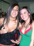 Young bachelorette party girls got drunk and involved well-hung stipper in orgy action.