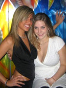 Four shaved pussy drunk college girls sucking and riding hard dick of male stripper.