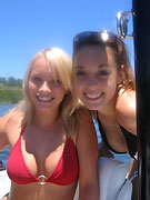 Wild party girls flashing their nice round tits