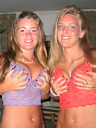 Teen babes with big tits at college party having horny moments