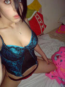 British alt porn slut skin strips on the sofa