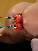 Harmony rose gets tied up and fucked by huge machine dick.