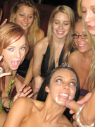 Hippie girls gangbanged by a dozen of pussy lovers