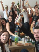 Cute ladies enjoying sex party with lots of boys at one run!