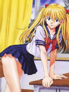Hot anime girls plump tits are drenched in hot cum