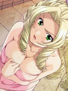 Two awesome anime dolls spread their flowers and do each other raw using their hands and a big strapon dong