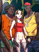 Cum hungry anime beauties willingly sucking and riding throbbing dongs.