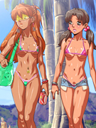 Girls have very big boobs and ass
