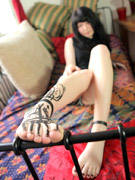 Perfect body australian girl zahra storm fingering herself near the window.