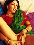 Topless sari teen