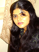 Cock hungry indian cutie posing nude and passionately touching her sexy juggs and shaved twat.