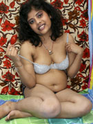 Young nude indian bimbo making selfshot pics of her hairy pussy and sexy boobs.