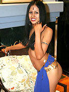 Young indian girl with small tits fingering on bed