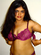 Sultry indian slut pulls her panties into her crack