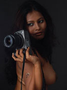 Indian schoolgirl spreads her dark slit wide