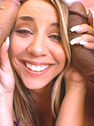 Sexy blonde babe fucks black man