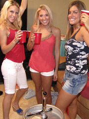 Slutty babes showing off their hot pussy just before they get banged hard
