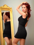 Naughty office babe lucky naked in stockings
